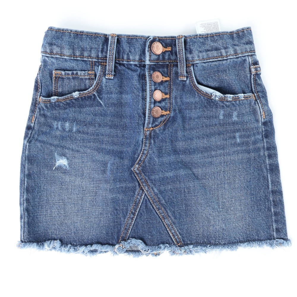 Old Navy Girls Distressed Denim Skirt – Size S (6–7)